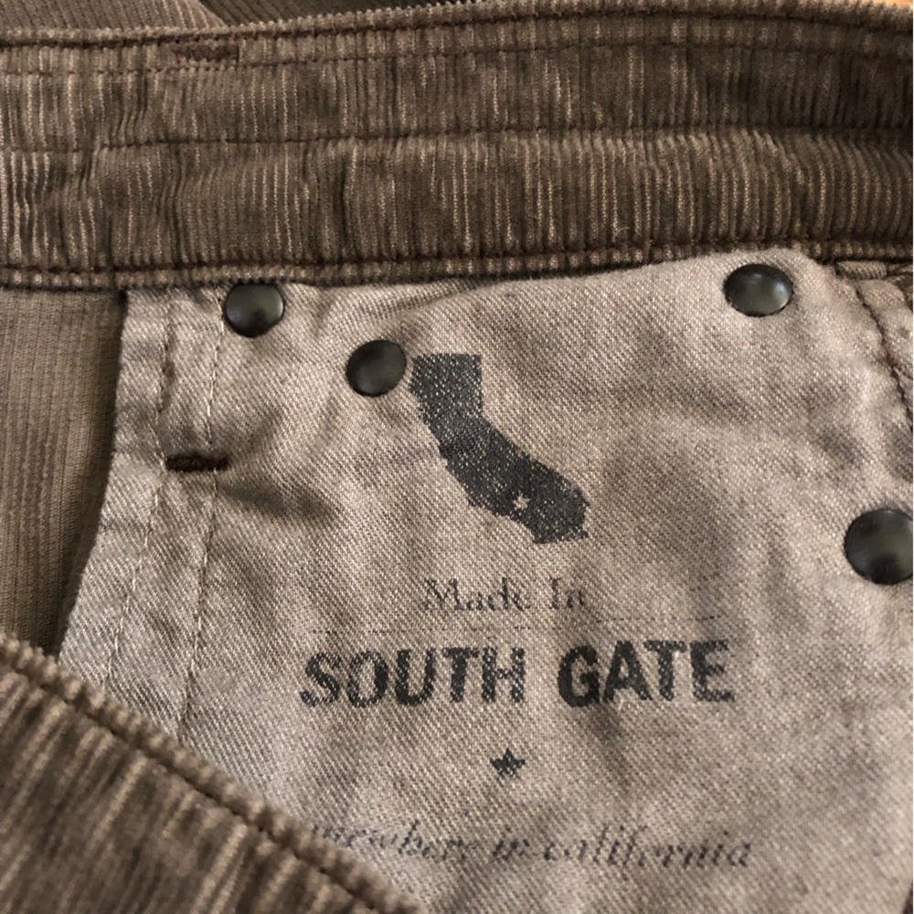 Unworn AG The Beau Slouchy Skinny straight cords pants corduroy brown 25 - Picture 10 of 14